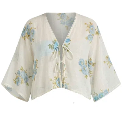 Glam On You White Aveline Top In Neutral