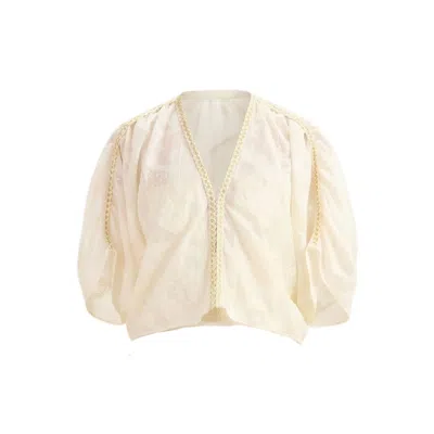 Glam On You White Soraya Top In Yellow