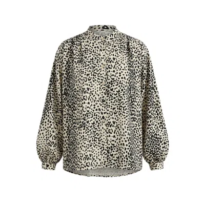 Glam On You Women's Black Arabel Blouse In Multi