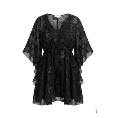 Glam On You Women's Black Kyla Kaftan Short