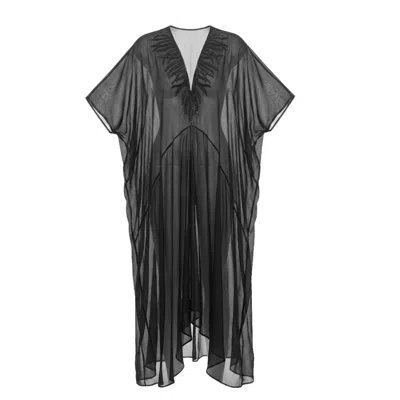 Glam On You Women's Black Nissta Kaftan In Gray