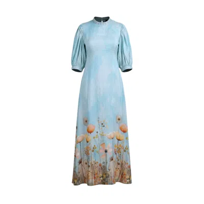 Glam On You Women's Blue Bloom Dress