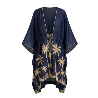 Glam On You Women's Blue Tropelle Robe