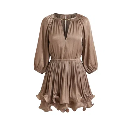 Glam On You Women's Brown Aladina Dress Short