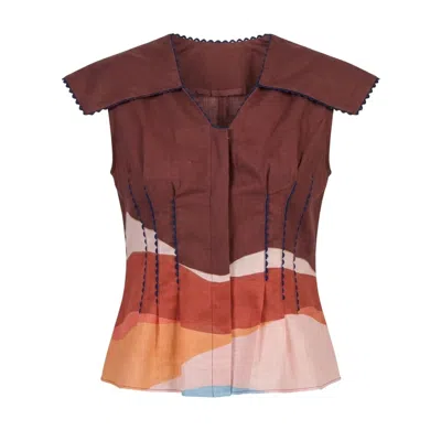 Glam On You Women's Brown Moana Top