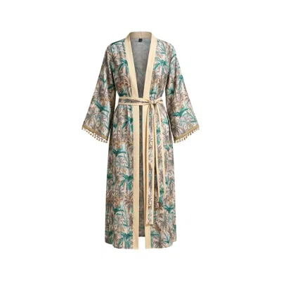 Glam On You Women's Green Safira Robe In Multi