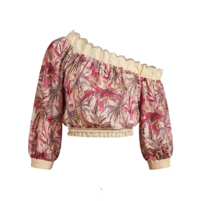 Glam On You Women's Green Safira Top Glam -pink