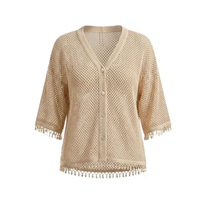 Glam On You Women's Neutrals Cory Top In Brown