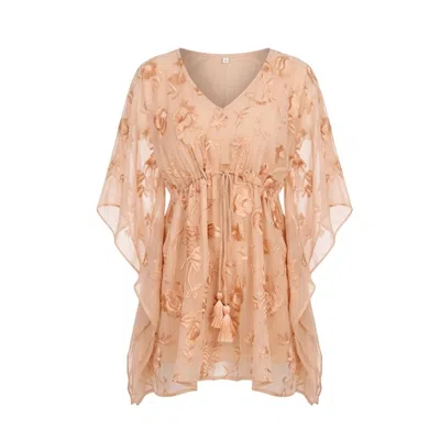 Glam On You Women's Orange Kyla Kaftan Short Salmon