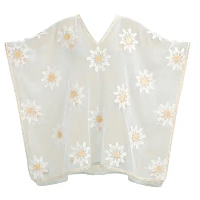 Glam On You Women's White Bellis Kaftan Short