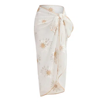 Glam On You Women's White Bellis Pareo