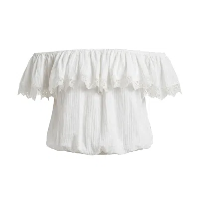 Glam On You Women's White Caspia Top