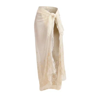 Glam On You Women's White Ciela Pareo