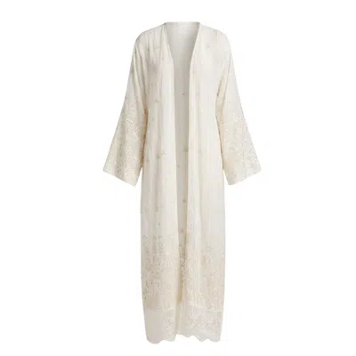 Glam On You Women's White Ciela Robe