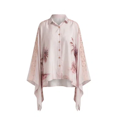 Glam On You Women's White Cove Top In Pink