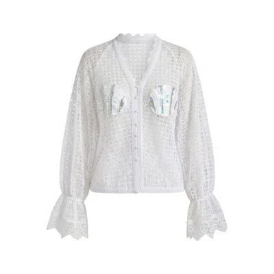 Glam On You Women's White Delphine Top