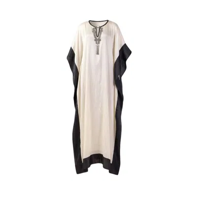 Glam On You Women's White Maira Kaftan Long In Neutral