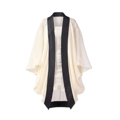 Glam On You Women's White Maira Robe In Gray