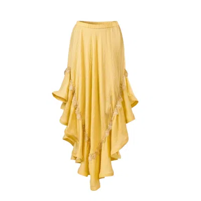 Glam On You Women's Yellow Attina Skirt