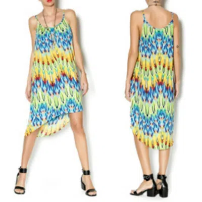 Glam Pleat Spaghetti Maxi In Multi