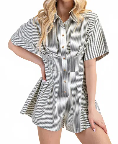 Glam Princess Polly Romper In Navy In Neutral