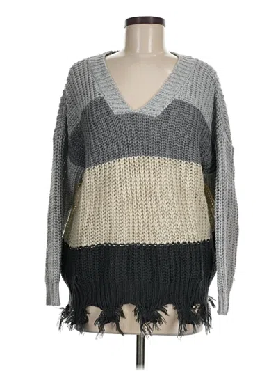 Pre-owned Glam Pullover Sweater In Gray