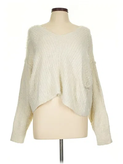 Pre-owned Glam Pullover Sweater In White