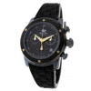 Glam Rock Black Synthetic Sport Women's Watch In Black