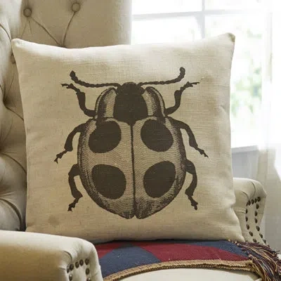 Glam Rock Pen-and-ink Lady Bug Pillow Cover