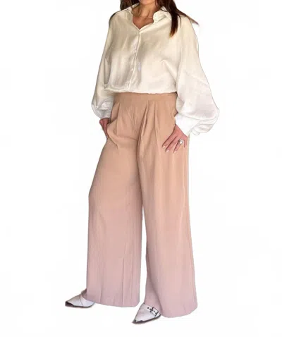 Glam Sandstorm Wide Leg Pants In Beige In Neutral