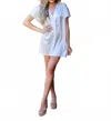 Glam Shaded Mini Dress In White In White