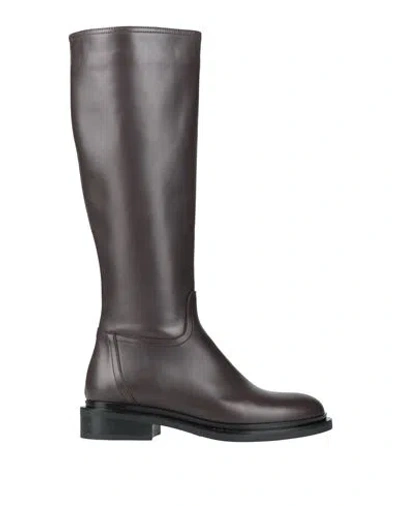 Glam Shoes Woman Boot Dark Brown Size 7 Leather