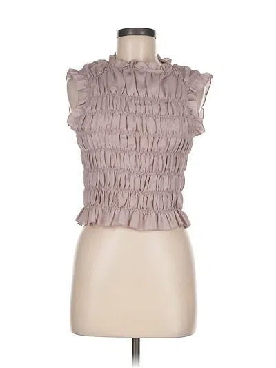 Pre-owned Glam Sleeveless Blouse In Brown