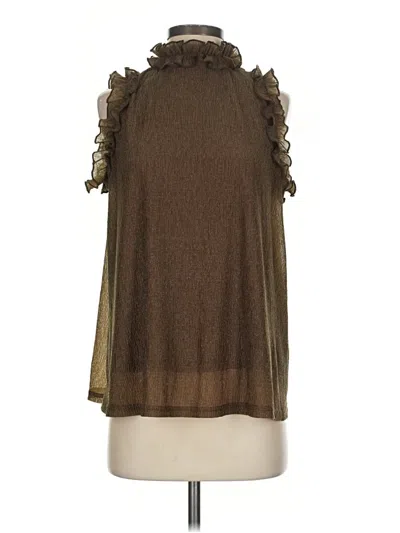 Pre-owned Glam Sleeveless Blouse In Brown