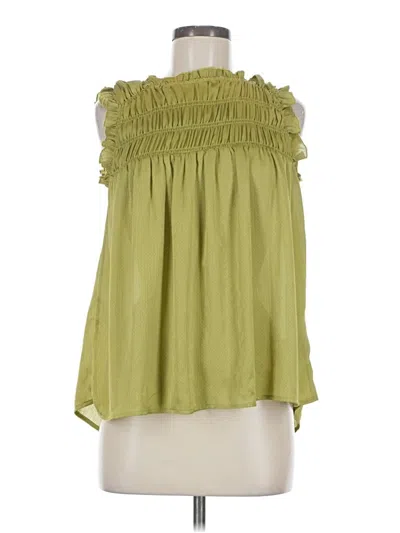 Pre-owned Glam Sleeveless Blouse In Green