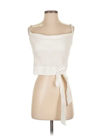 Pre-owned Glam Sleeveless Blouse In White