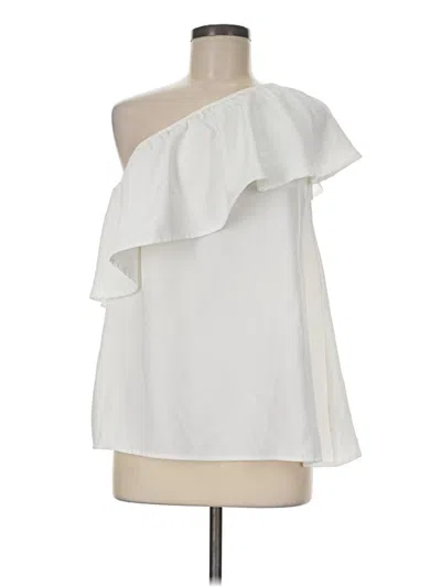 Pre-owned Glam Sleeveless Blouse In White