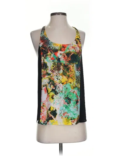 Pre-owned Glam Sleeveless Top Black Halter Neckline Tops