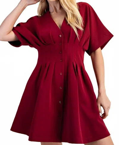 Glam Sophie Dress In Burgundy