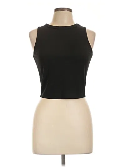 Pre-owned Glam Tank Top Black Halter Neckline Tops