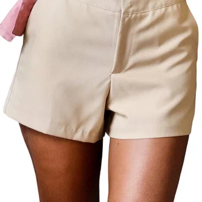 Glam To Town High-waist Shorts In Neutral