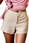 Glam To Town High-waist Shorts In Taupe In Grey