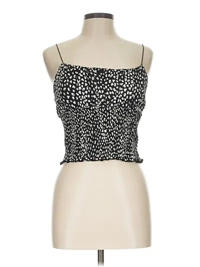 Pre-owned Glam Tube Top Black Strapless Neckline Tops