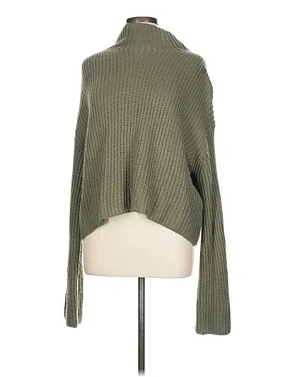 Pre-owned Glam Turtleneck Sweater In Green