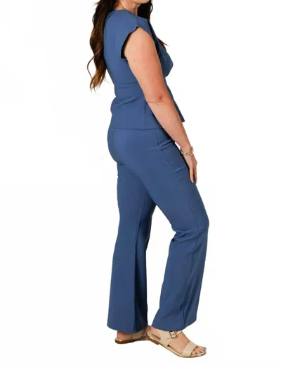 Glam Valencia Flare Trousers In Azure In Blue