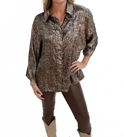 Glam Vera Blouse In Animal Print