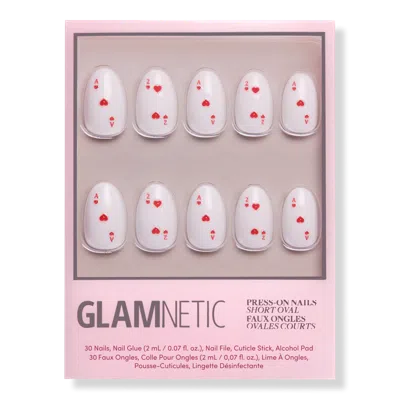 Glamnetic Ace Of Hearts Press-on Nails In White