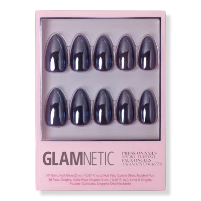 Glamnetic Burgundy Chrome Press-on Nails