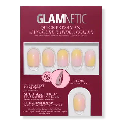 Glamnetic Quick Press Mani - Sherbert In Orange