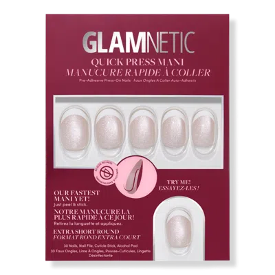 Glamnetic Quick Press Mani - Velvet French In Red
